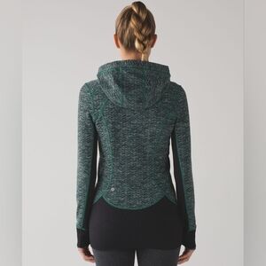 Lululemon Daily Practice JacketIrregular Spacebone Sea Mist Deep Green / Black 4